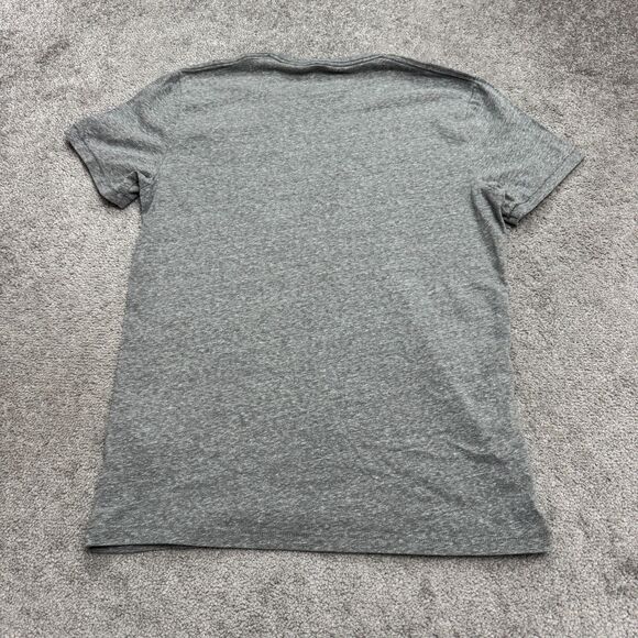 Abercrombie & Fitch Embroidered Graphic T-Shirt Mens Medium Gray Cotton Crew Tee - Picture 2 of 10
